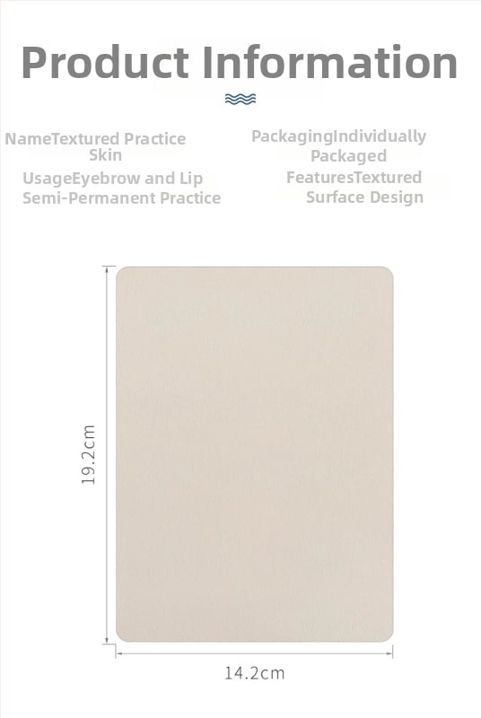 Piele de practică pentru tatuarea sprâncenelor — silicon cu textură pielii, pentru machiaj semi-permanent
