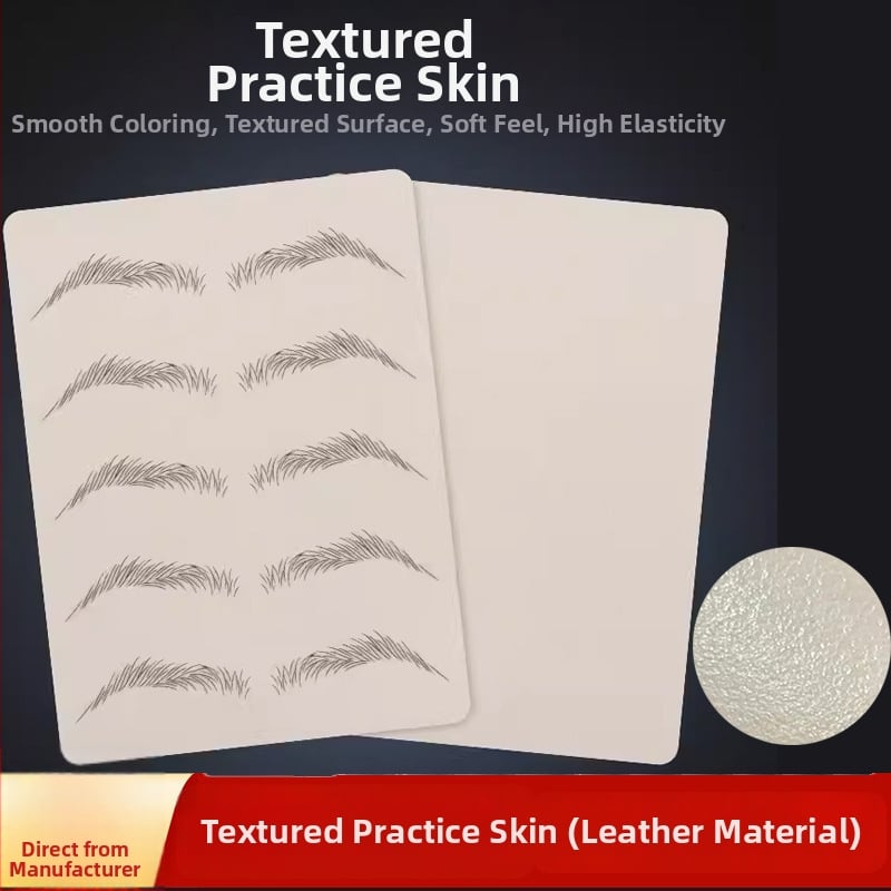 Piele de practică pentru tatuarea sprâncenelor — silicon cu textură pielii, pentru machiaj semi-permanent