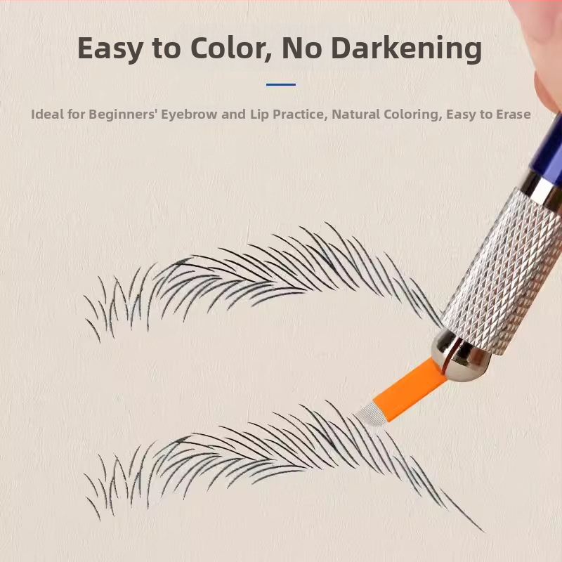 Piele de practică pentru tatuarea sprâncenelor — silicon cu textură pielii, pentru machiaj semi-permanent