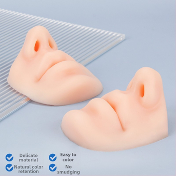 Silikoninė 5D lūpų ir nosies treniravimo modulis, praktinė oda pradedantiesiems lūpų tatuiravimui, 3D realistiškas lūpų modelis