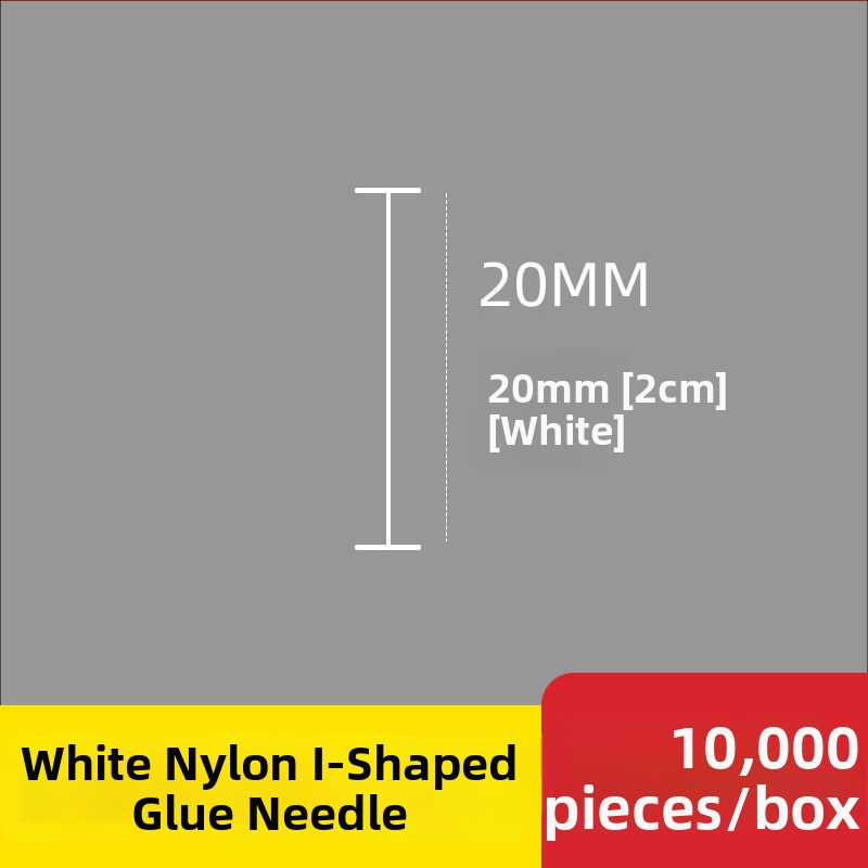 Nailono etikečių adata etikečių pistolei, I-formos plona plastikinė adata; 10 000 vienetų; Medžiaga: perdirbtas PP; Taikymas: kelnytės, kojinės, megztiniai, apatiniai drabužiai, užuolaidos, apranga, liemenėlių nugaros sagtis