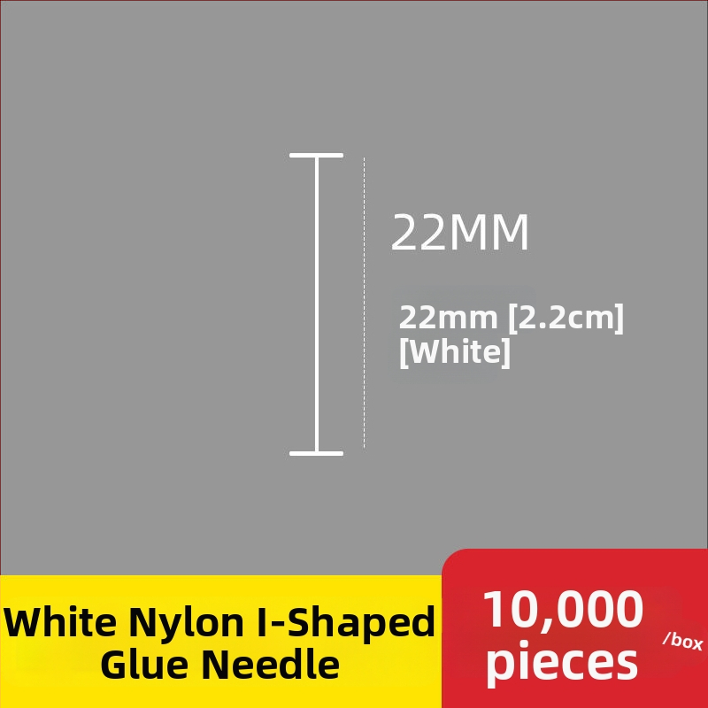 Nailono etikečių adata etikečių pistolei, I-formos plona plastikinė adata; 10 000 vienetų; Medžiaga: perdirbtas PP; Taikymas: kelnytės, kojinės, megztiniai, apatiniai drabužiai, užuolaidos, apranga, liemenėlių nugaros sagtis