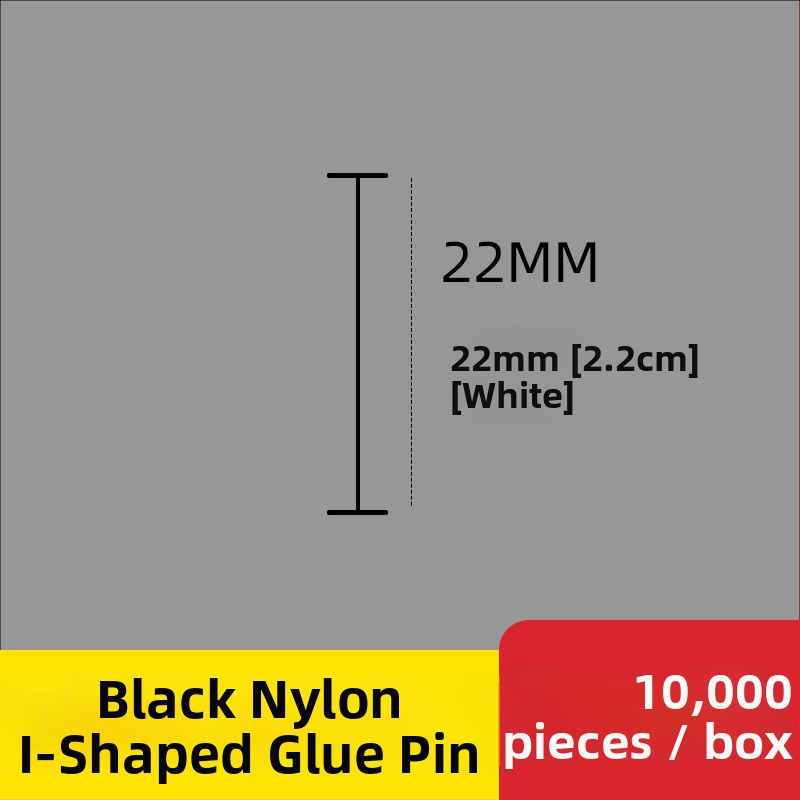 Nailono etikečių adata etikečių pistolei, I-formos plona plastikinė adata; 10 000 vienetų; Medžiaga: perdirbtas PP; Taikymas: kelnytės, kojinės, megztiniai, apatiniai drabužiai, užuolaidos, apranga, liemenėlių nugaros sagtis
