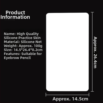 Silikoninė praktinė oda antakių tatuiravimui, tuščia plokščia oda, skirta pradedantiesiems, semi-permanentinio makiažo treniravimo įrankis
