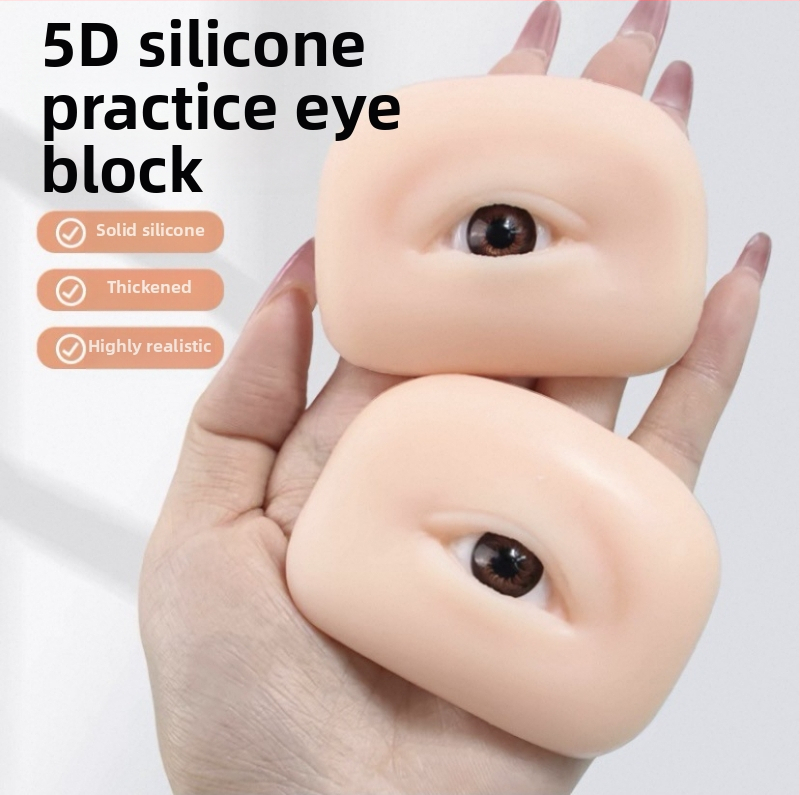 5D silikono akių ir antakių treniravimo modulis tatuiravimui - minkštas silikonas, 3D akių ir antakių simuliacija, pradedantiesiems