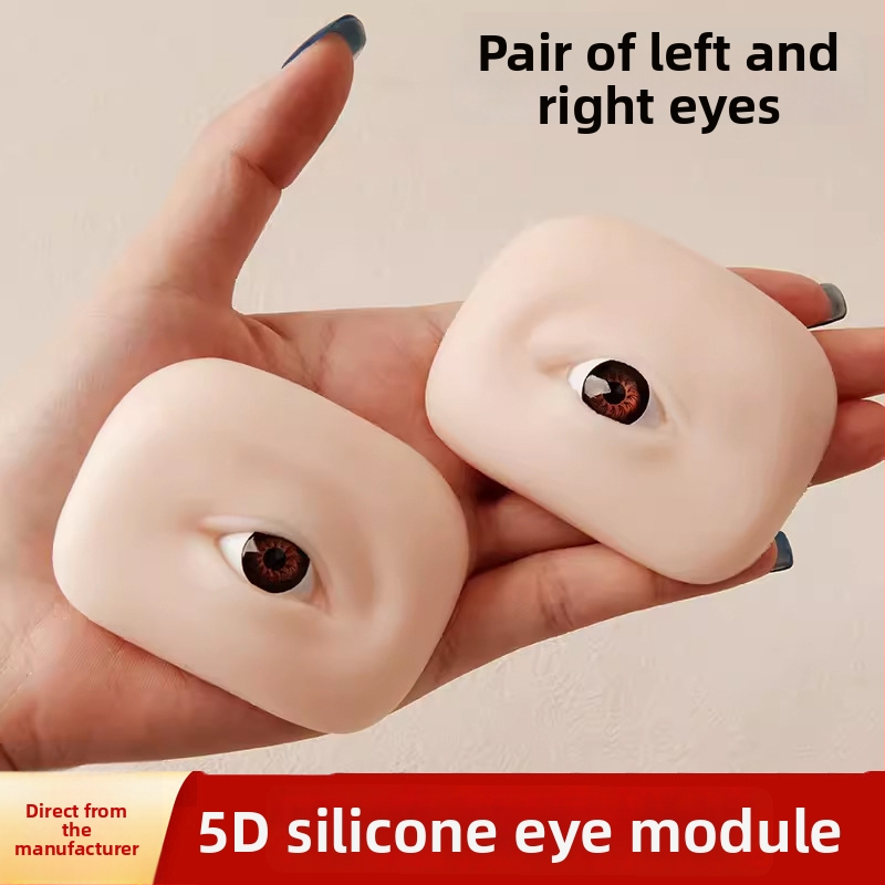 5D silikono akių ir antakių treniravimo modulis tatuiravimui - minkštas silikonas, 3D akių ir antakių simuliacija, pradedantiesiems