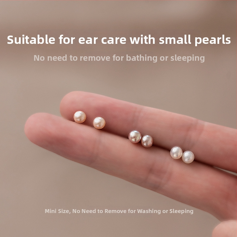 Auskarai iš 999 sidabro su natūraliomis gėlavandenėmis perlomis, U formos dizainas, ekologiškai dengtas, pasakų stilius