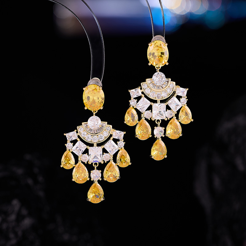 Vario auskarai su 925 sidabro adata, geometrijos vintage varpelio dizainas su karoliukais ir cirkonais