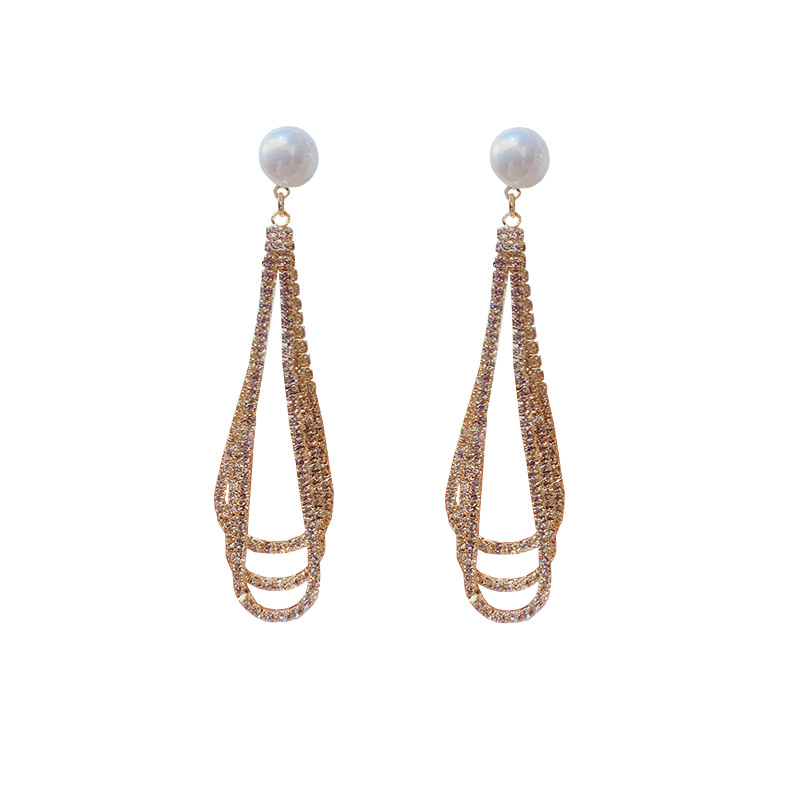 Moteriški auskarai su trim sluoksniais kutais, auksu dengti, 925 sidabro smeigės