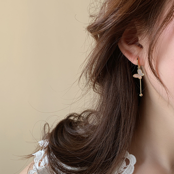 Auskarai - Kriauklių ir drugelių kutų dizainas, 925 sidabras, įkvėptas vabzdžių moterims