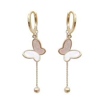 Auskarai - Kriauklių ir drugelių kutų dizainas, 925 sidabras, įkvėptas vabzdžių moterims