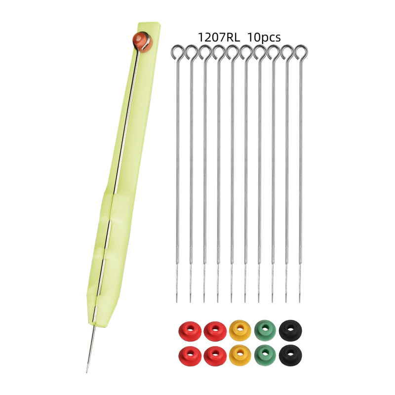 Kit de ace pentru tatuaje cu stilou realizat manual 3D, ace pentru mână, ace lungi, set consumabile pentru tatuaj (greutate netă 42 g)