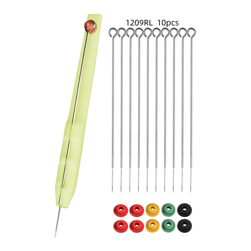 Kit de ace pentru tatuaje cu stilou realizat manual 3D, ace pentru mână, ace lungi, set consumabile pentru tatuaj (greutate netă 42 g)