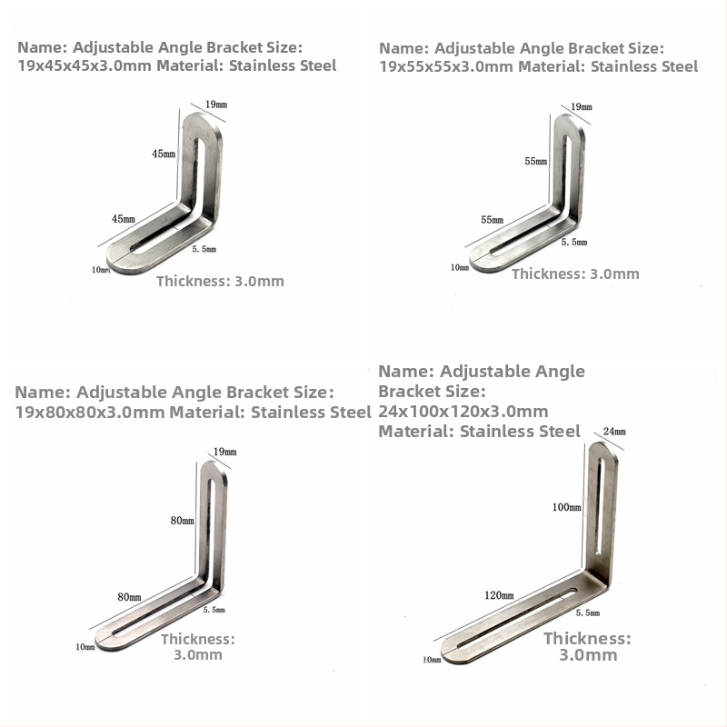 Reguliuojamos kampinis tiesus dalis iš nerūdijančio plieno – JC-0422 modelis, štampavimas, šiuolaikinis stilius