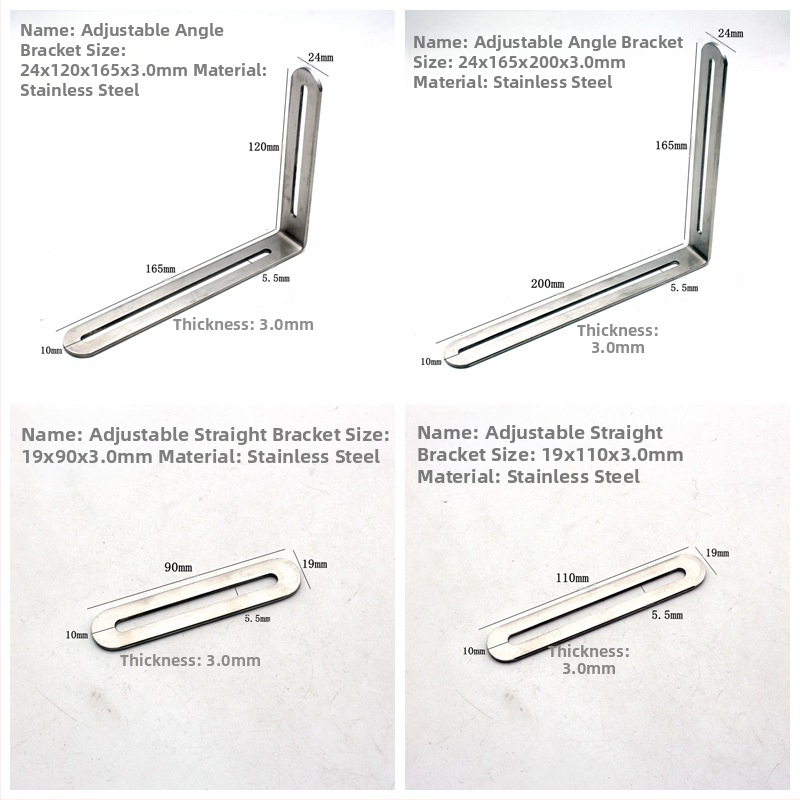 Reguliuojamos kampinis tiesus dalis iš nerūdijančio plieno – JC-0422 modelis, štampavimas, šiuolaikinis stilius