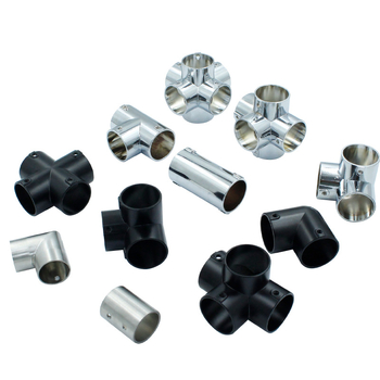 Nerūdijančio plieno tridimensinis T jungtis apvaliems vamzdžiams – modelis 20231017, prekės ženklas Jin ao ding, šiuolaikinio minimalistinio stiliaus