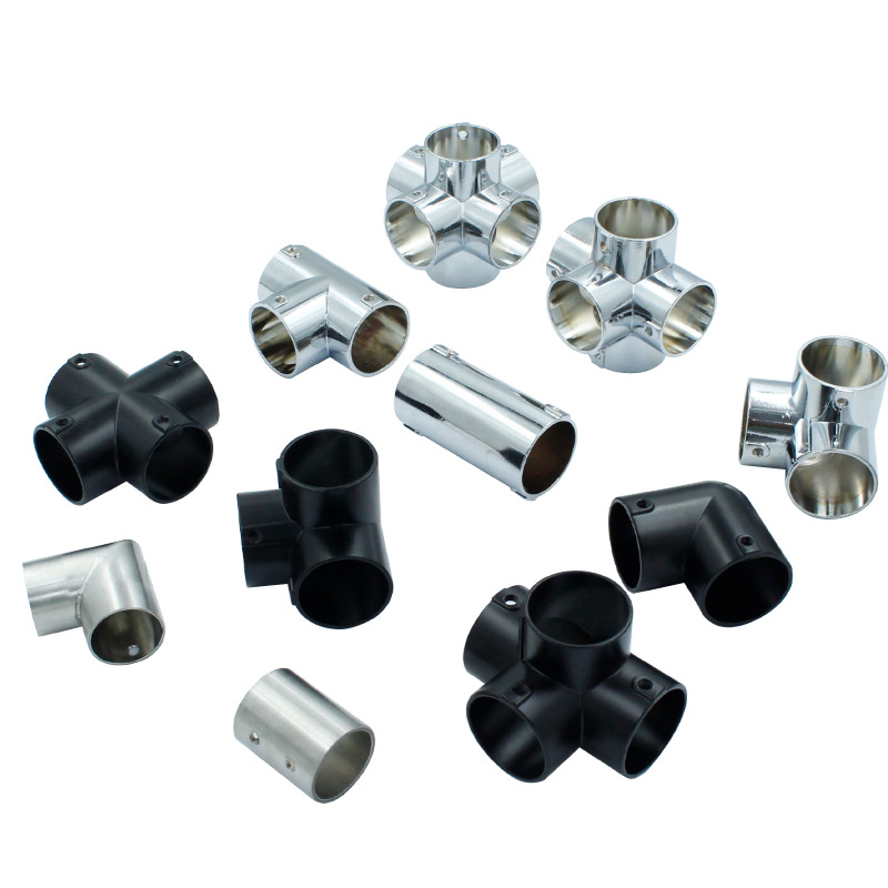 Nerūdijančio plieno tridimensinis T jungtis apvaliems vamzdžiams – modelis 20231017, prekės ženklas Jin ao ding, šiuolaikinio minimalistinio stiliaus