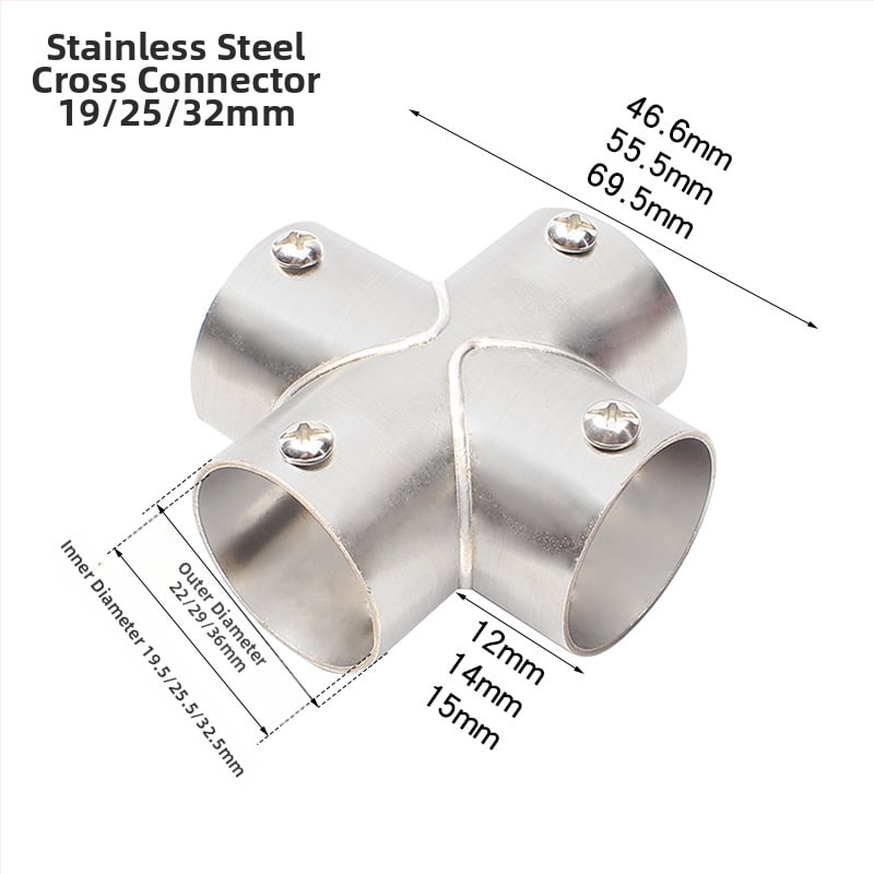 Nerūdijančio plieno tridimensinis T jungtis apvaliems vamzdžiams – modelis 20231017, prekės ženklas Jin ao ding, šiuolaikinio minimalistinio stiliaus