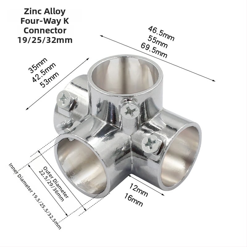 Nerūdijančio plieno tridimensinis T jungtis apvaliems vamzdžiams – modelis 20231017, prekės ženklas Jin ao ding, šiuolaikinio minimalistinio stiliaus