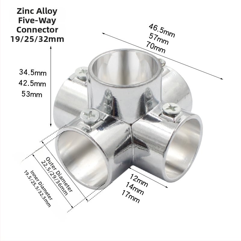 Nerūdijančio plieno tridimensinis T jungtis apvaliems vamzdžiams – modelis 20231017, prekės ženklas Jin ao ding, šiuolaikinio minimalistinio stiliaus