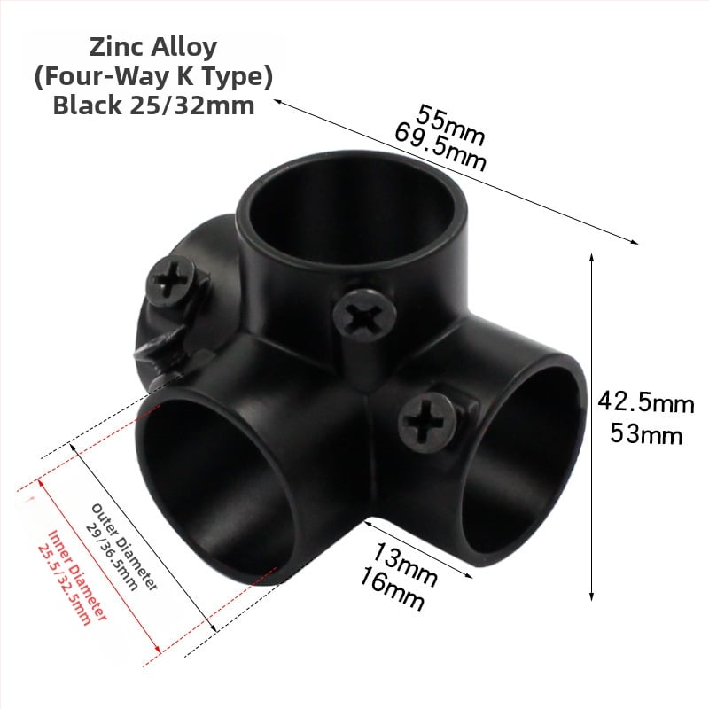 Nerūdijančio plieno tridimensinis T jungtis apvaliems vamzdžiams – modelis 20231017, prekės ženklas Jin ao ding, šiuolaikinio minimalistinio stiliaus