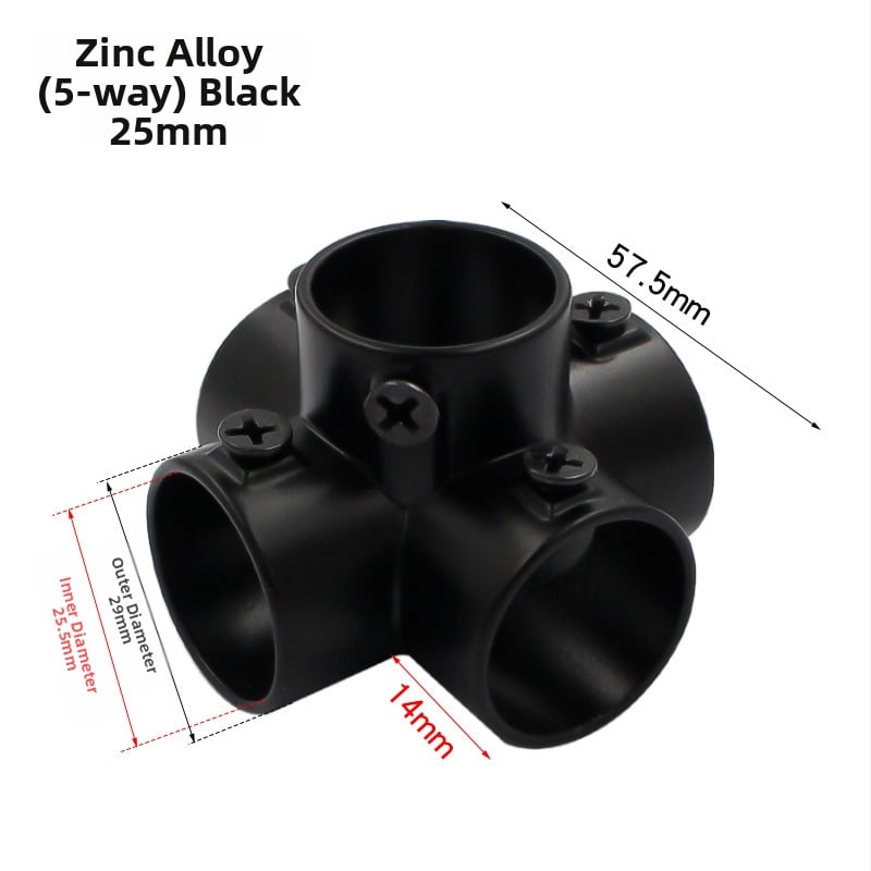 Nerūdijančio plieno tridimensinis T jungtis apvaliems vamzdžiams – modelis 20231017, prekės ženklas Jin ao ding, šiuolaikinio minimalistinio stiliaus