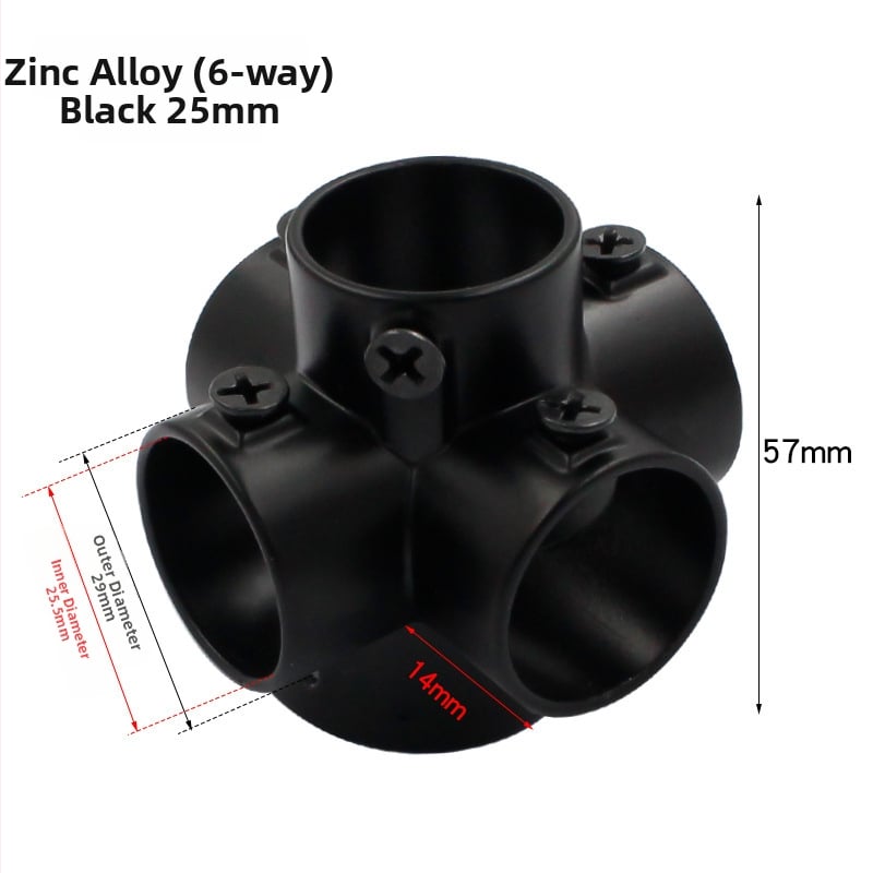 Nerūdijančio plieno tridimensinis T jungtis apvaliems vamzdžiams – modelis 20231017, prekės ženklas Jin ao ding, šiuolaikinio minimalistinio stiliaus