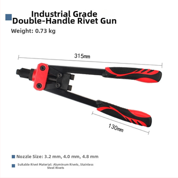 Rokas nity pistole mehāniskajiem stiprinājumiem, rūpnieciskās klases titāna sakausējums, spēka taupīšana