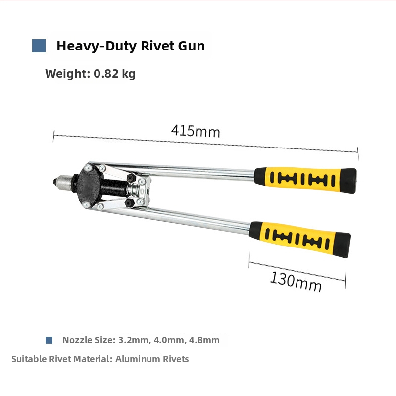 Rokas nity pistole mehāniskajiem stiprinājumiem, rūpnieciskās klases titāna sakausējums, spēka taupīšana