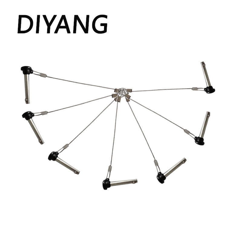 Galių plūdinio kaištis su nelaidžia virve ir greitu atleidimu; apsaugos ir pozicionavimo kaištis; paviršiaus apdaila: balta nikelio danga; medžiagos klasė: 4.8