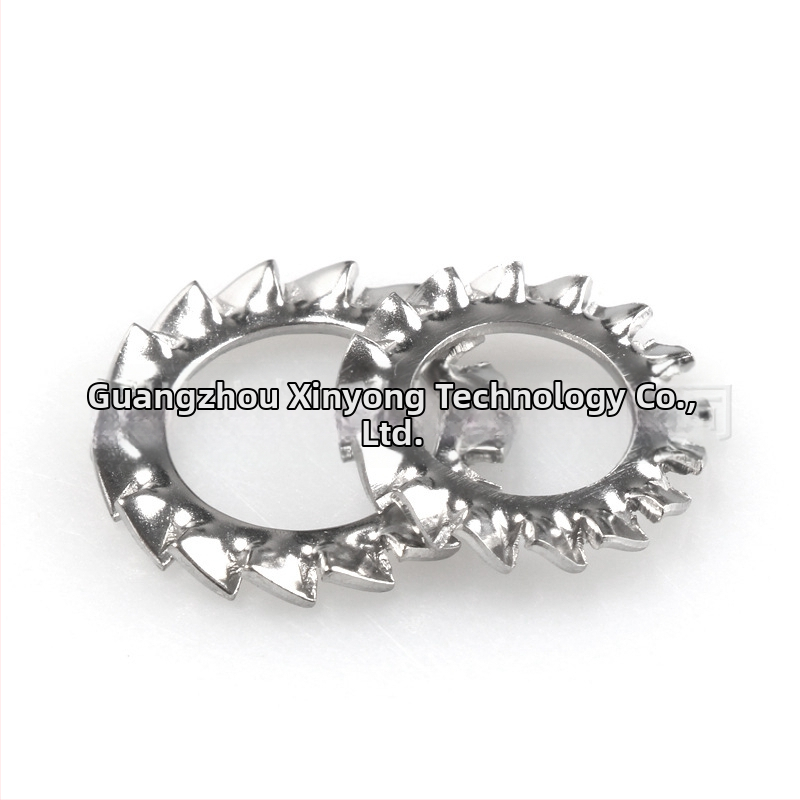 Ārēji zobaina drošības uzlīme no nerūsējoša tērauda 304, komplekts 300 gab., hrizantēmas formas