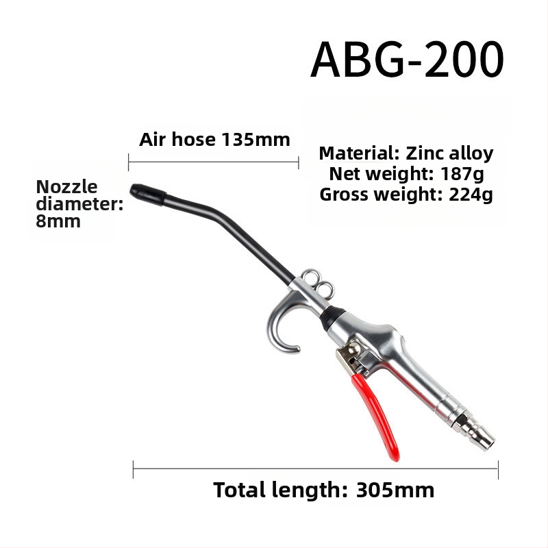 Sanyu AR-10 pneumatinė dulkių pūtimo pistoleto, aukšto slėgio dulkių šalinimui, plastiko-plieno stūmoklis, 0,15 kg
