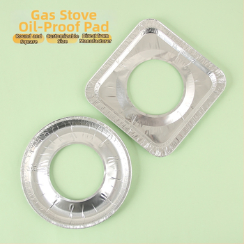Dujinės viryklės aliuminio folijos kilimėlis, apsauginis, apvalus, 50 mikronų, viryklės kilimėlis, Dongsheng
