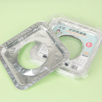 Dujinės viryklės aliuminio folijos kilimėlis, apsauginis, apvalus, 50 mikronų, viryklės kilimėlis, Dongsheng