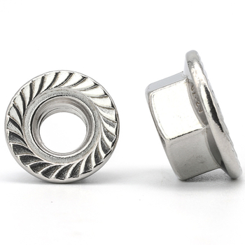 Šešiakampė flanšinė veržlė iš 304 nerūdijančio plieno DIN 6923-1983, klasė A, Star snail king