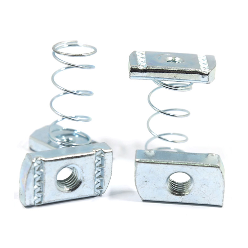 Galvanizuota spyru matočio C- formos plieno komponentui — stačiakampė diržo matica, priešslydžio varžtas, Prekė Building, Standartas JIS B1185-6-2010, Danga: galvanizuota, Klasė B, Tvirtumas 4.8