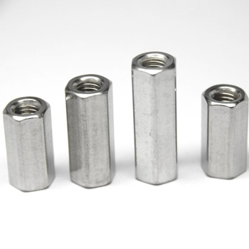 Išplėsta šešiakampė veržlė su sriegine strypo jungtimi, cilindriškai stora, 304 nerūdijantis plienas, DIN934, A2-70, paviršiaus apdaila Wash White, Klasė A/B/C