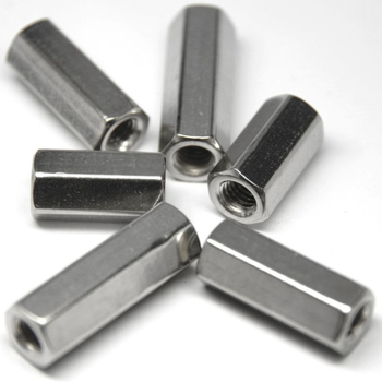 Išplėsta šešiakampė veržlė su sriegine strypo jungtimi, cilindriškai stora, 304 nerūdijantis plienas, DIN934, A2-70, paviršiaus apdaila Wash White, Klasė A/B/C