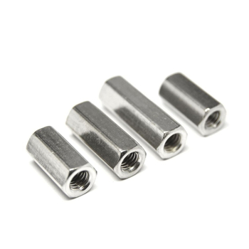 Išplėsta šešiakampė veržlė su sriegine strypo jungtimi, cilindriškai stora, 304 nerūdijantis plienas, DIN934, A2-70, paviršiaus apdaila Wash White, Klasė A/B/C