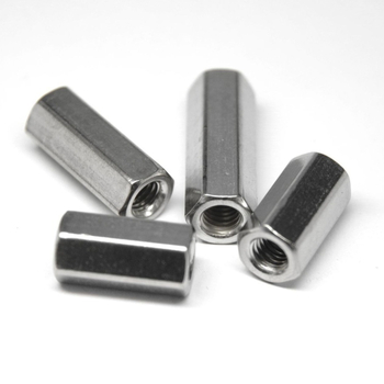 Išplėsta šešiakampė veržlė su sriegine strypo jungtimi, cilindriškai stora, 304 nerūdijantis plienas, DIN934, A2-70, paviršiaus apdaila Wash White, Klasė A/B/C