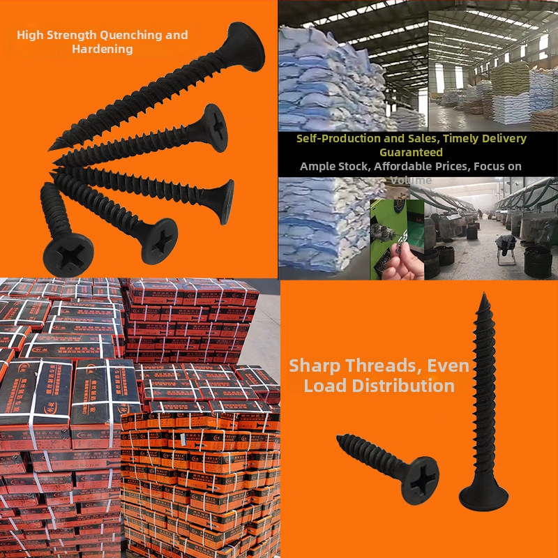 Snowteng pašurbjošas skrūves ģipsja plāksnei, iegriezta galva, fosfātēts pārklājums, 1022 oglekļa tērauds, GB14210