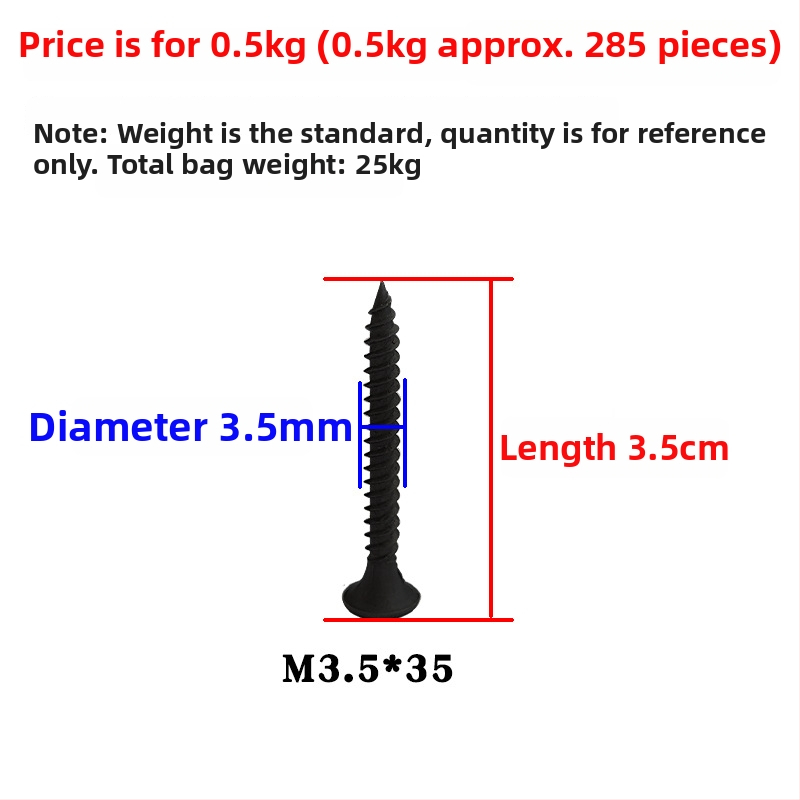 Snowteng pašurbjošas skrūves ģipsja plāksnei, iegriezta galva, fosfātēts pārklājums, 1022 oglekļa tērauds, GB14210