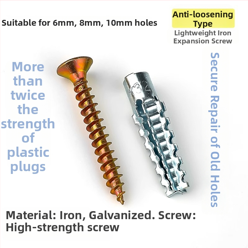 Automātiskā paplašināšanas skrūve ar dzelzs paplašināšanas cauruli, zīmols Neck Strength, pakāpes B un C