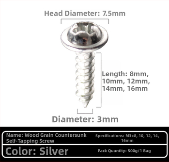 Галванизирани винтове с кръстосана плоска глава и резба за метални покривни листове и железни листове, клас 6.8