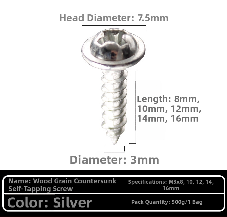 Галванизирани винтове с кръстосана плоска глава и резба за метални покривни листове и железни листове, клас 6.8