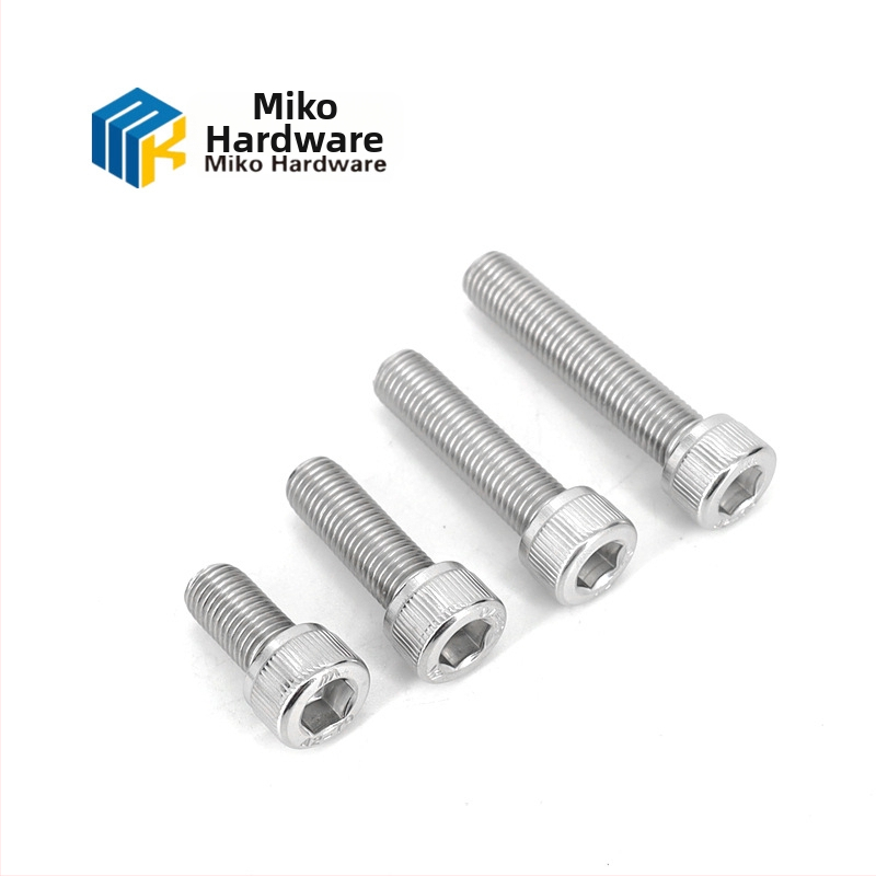 Sešstūrēta skrūve ar cilindrisku galvu DIN 912, nerūsējošais tērauds A4-70, baltā virsmas apdare