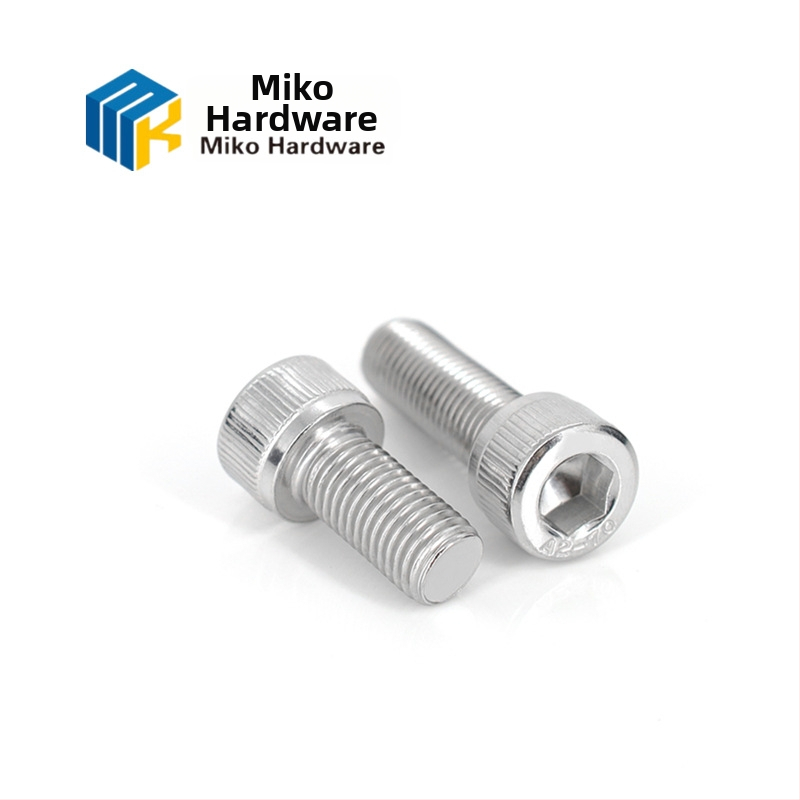 Sešstūrēta skrūve ar cilindrisku galvu DIN 912, nerūsējošais tērauds A4-70, baltā virsmas apdare