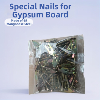 Разширителен винт за гипсокартон, едночастен ударен тип, 65Mn стомана, цветно цинково покритие, клас A, 8.8 производителност