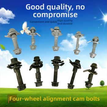 Ektsentrilised kruvid nelja ratta positsioneerimiseks, klass 12.9, süsinikterasest, pinnatöötlus Dacrotizing, DIN 65438-1993, kogupikkus 80 mm