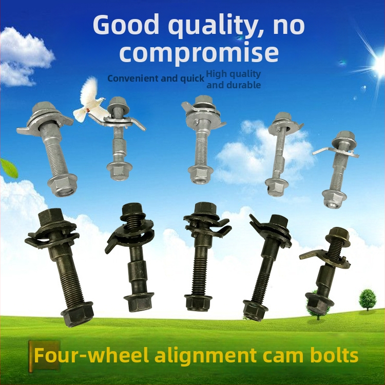 Ektsentrilised kruvid nelja ratta positsioneerimiseks, klass 12.9, süsinikterasest, pinnatöötlus Dacrotizing, DIN 65438-1993, kogupikkus 80 mm